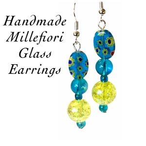 Handmade Glass Drop Earrings